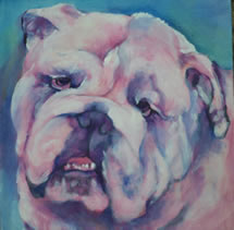 Bulldog painting